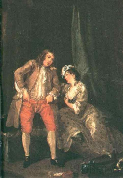 HOGARTH, William Before the Seduction and After sf France oil painting art